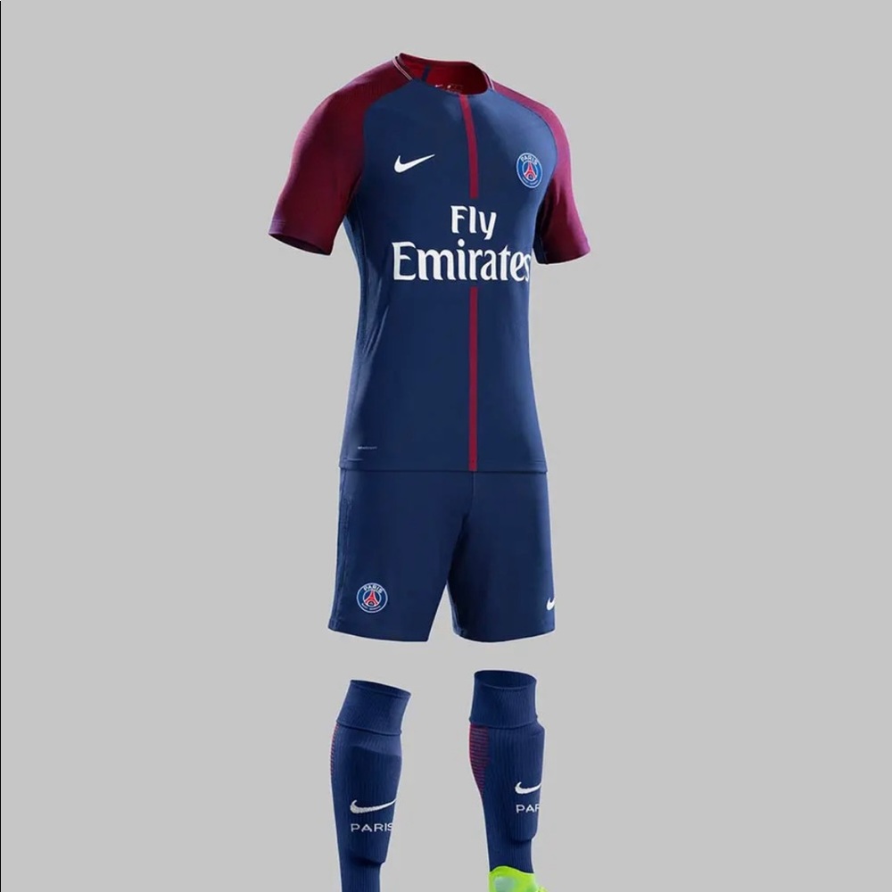 2017 PSG Navy and Red Neymar JR Jersey